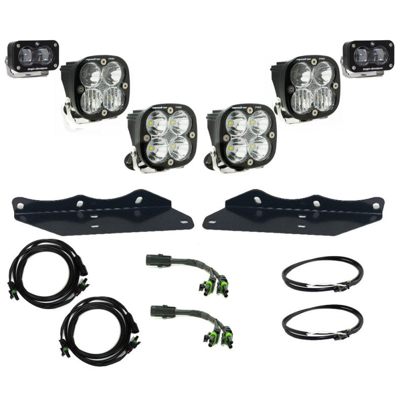 Baja Designs 17-20 Ford F-150 Raptor S2 SAE Pro Fog Pocket Kit - Clear - Black Ops Auto Works