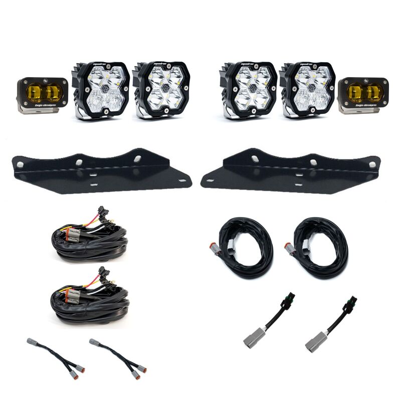 Baja Designs Baja Designs 17-20 Ford Raptor Squadron SAE 2.0/S2 Fog Pocket Kit Sportsman (SAE Fog) - Baja Amber