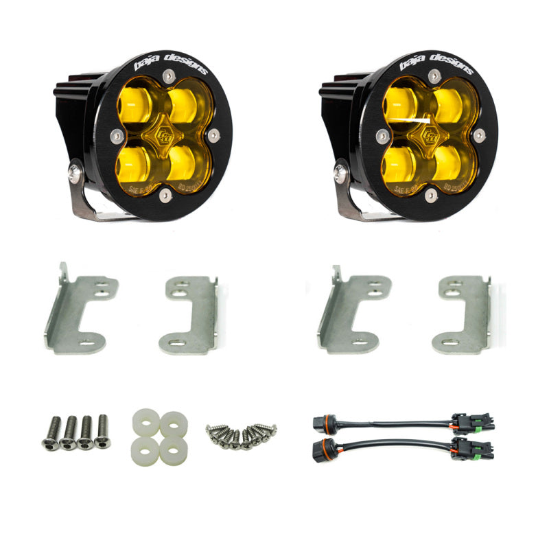 Baja Designs 18-20 Jeep JL Fog Pocket Kit For Wrangler JL Sahara Squadron Amber Lens SAE FPK - Black Ops Auto Works
