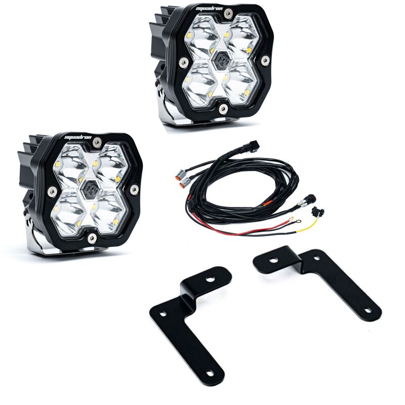 Baja Designs Baja Designs 18-25 Jeep JL/JT / 20-25 Gladiator Squadron 2.0 A-Pillar Sportsmen Kit (Spot) - Clear