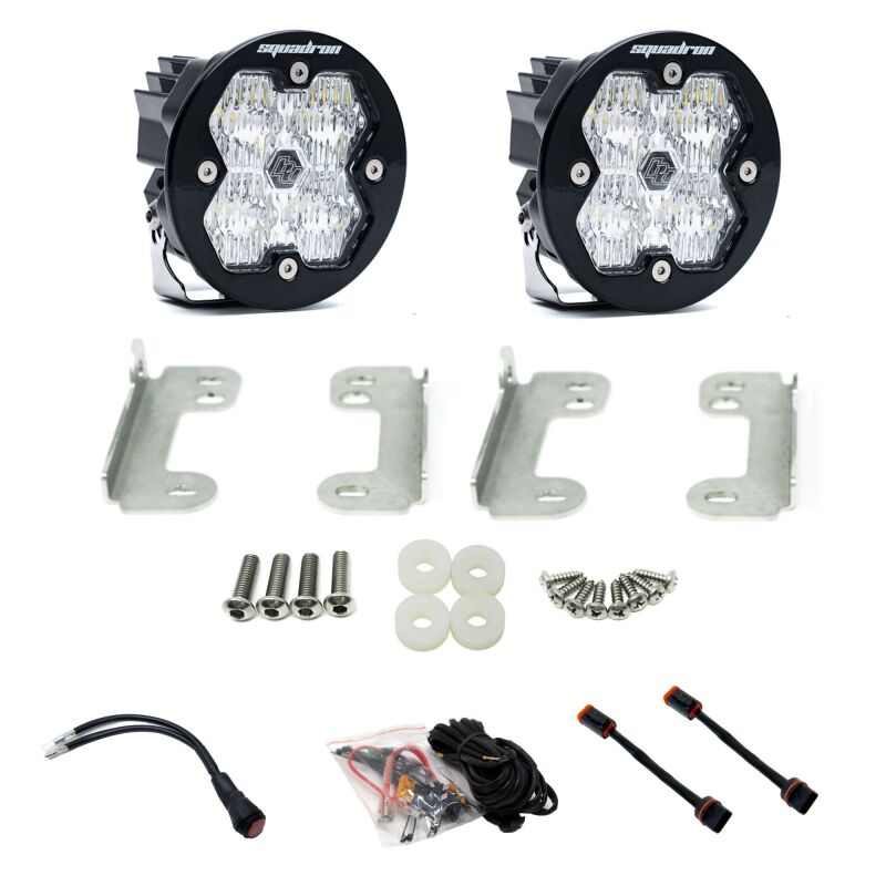 Baja Designs Baja Designs 18-25 JL/JT / 20-25 Gladiator Squadron-R Sport 2.0 Fog Kit OE Sahara Bumper (WC) -Clear