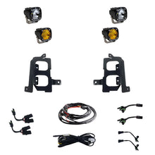 Load image into Gallery viewer, Baja Designs 19+ GMC 1500 S1 Fog Pocket Mount Kit Clear Spot / Amber Wide Cornering Baja Designs BAJ448084