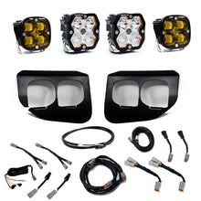 Load image into Gallery viewer, Baja Designs Baja Designs 20-22 Ford SD Squadron 2.0 Fog Pocket Kit SAE/Sport w/Upfitter (Driving/Combo) - Amber