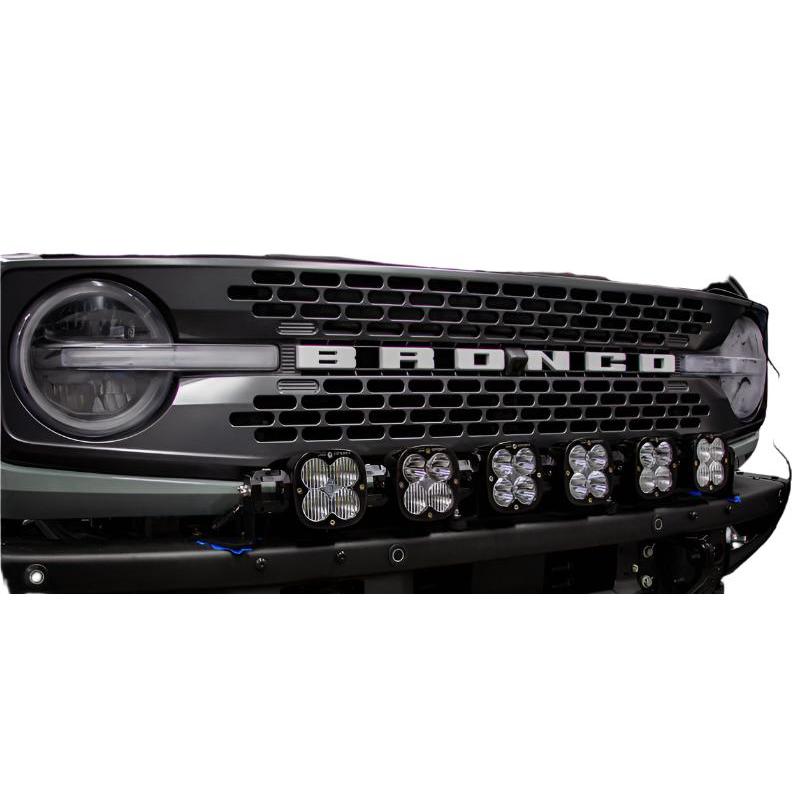 Baja Designs 2021+ Ford Bronco 6 XL Linkable Light Bar Kit Plastic Bumper Mount w/Upfitter - Black Ops Auto Works