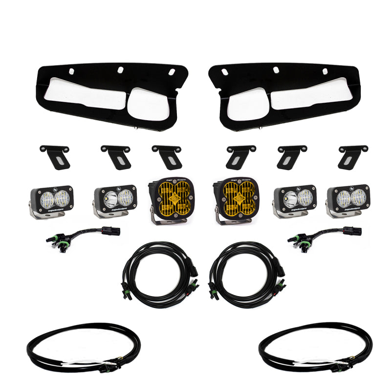 Baja Designs 2021+ Ford Bronco Amber SAE Fog Pocket Kit w/Upfitter - Black Ops Auto Works