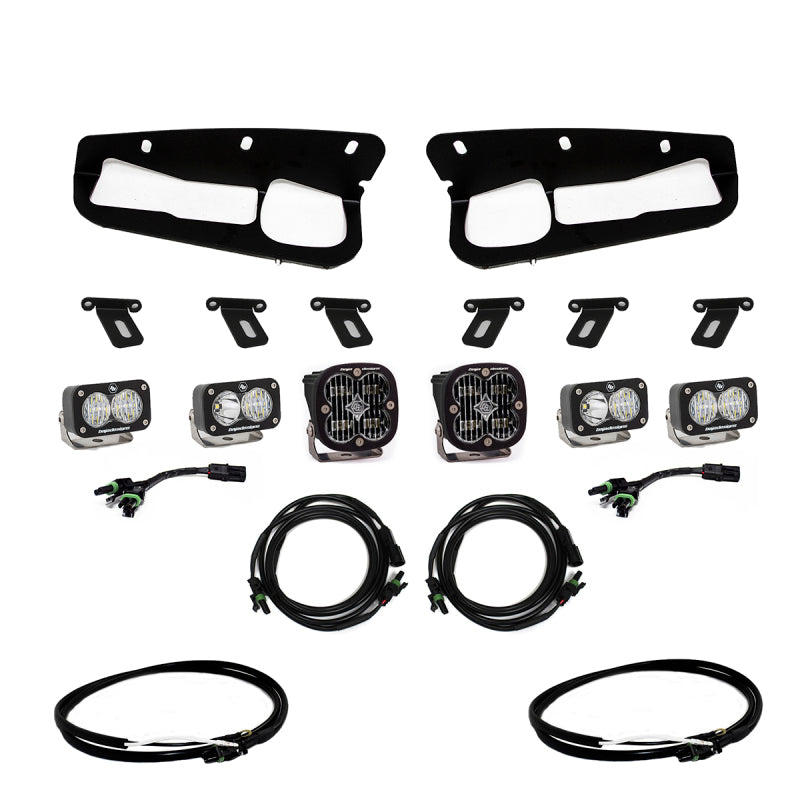 Baja Designs 2021+ Ford Bronco Clear SAE Fog Pocket Kit w/Upfitter - Black Ops Auto Works