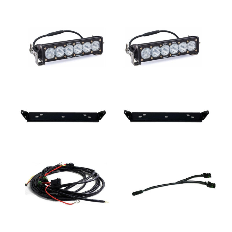 Baja Designs 2021+ Ford Raptor OnX6 Behind Grill Kit -10in. Clear D/C Baja Designs BAJ448063