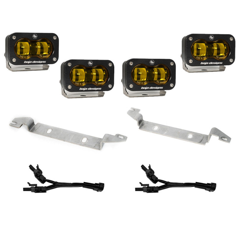Baja Designs 2022+ Toyota Tundra S2 SAE OEM Fog Light Replacement Kit - Amber - Black Ops Auto Works