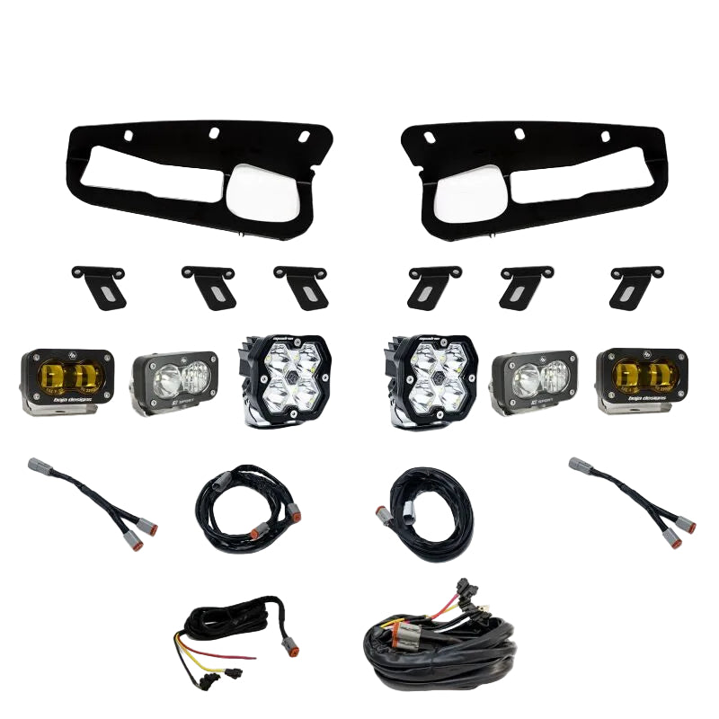 Baja Designs Baja Designs 21-25 Ford Bronco Squadron 2.0 Sport (Spot) & S2 Sprt D/C Clr /S2 SAE Ambr ST Bmpr w/UP