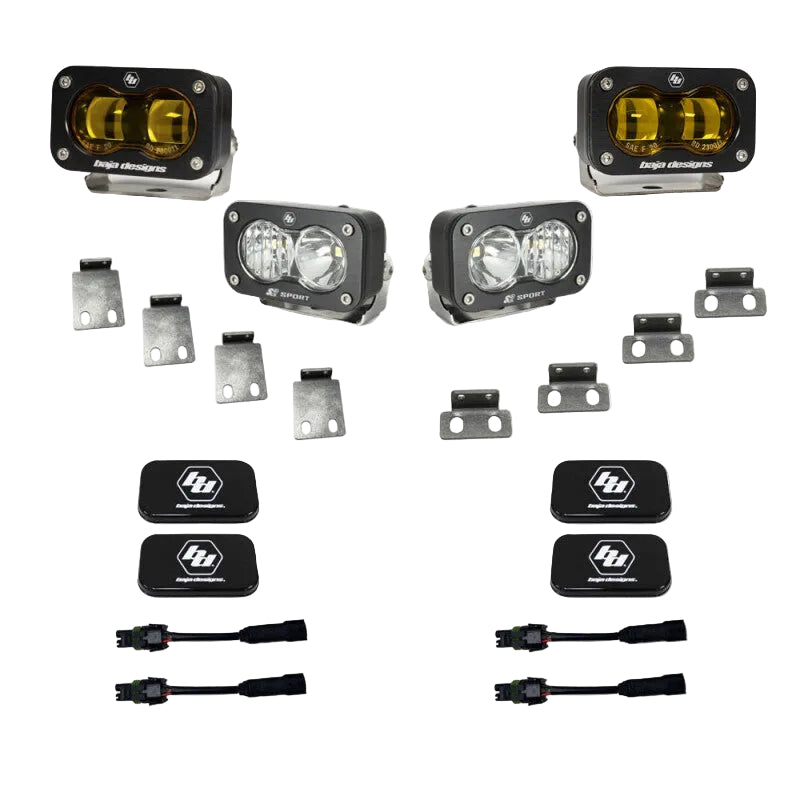 Baja Designs Baja Designs 21+ Ford Raptor/22+ Bronco S2 SAE Pro Fog Pocket Light Kit