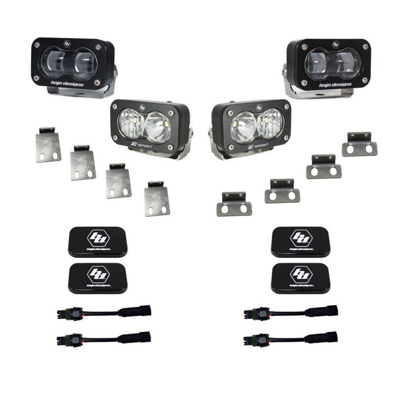 Baja Designs Baja Designs 21+ Ford Raptor/22+ Bronco S2 SAE Pro Fog Pocket Light Kit
