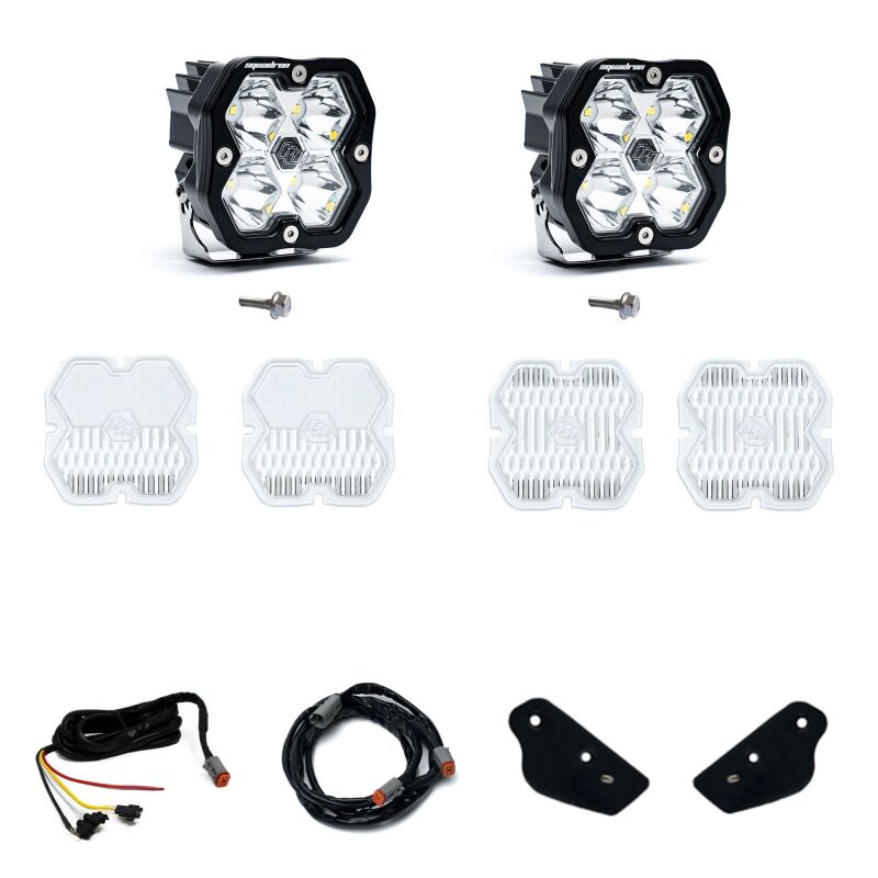 Baja Designs Bronco A-pillar light kit with clear spot pods