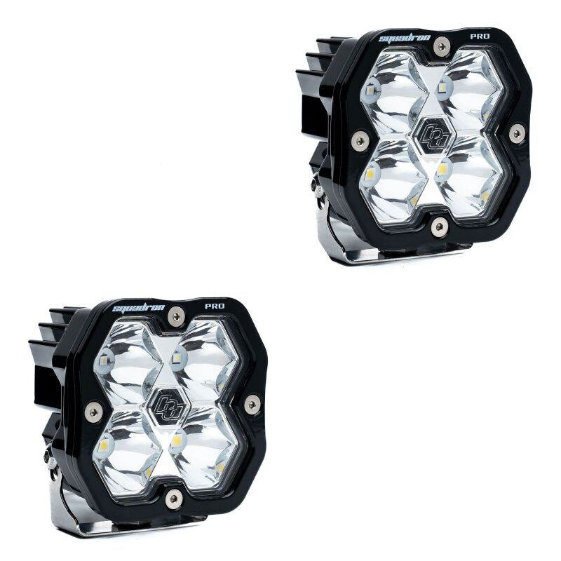 Baja Designs 49-7801-2NH Squadron 2.0 Pro black LED light pod pair with spot beam