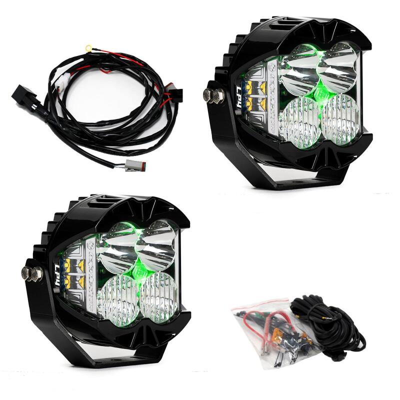 Baja Designs LP4 Pro Driving/Combo LED - Green Backlight (Pair) - Baja Designs 297816