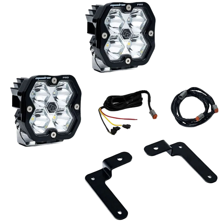 Baja Designs 18-25 Jeep JL/JT / 20-25 Gladiator Squadron Pro 2.0 A-Pillar Pro Kit UP (Spot) - Clear - Baja Designs 440044UP