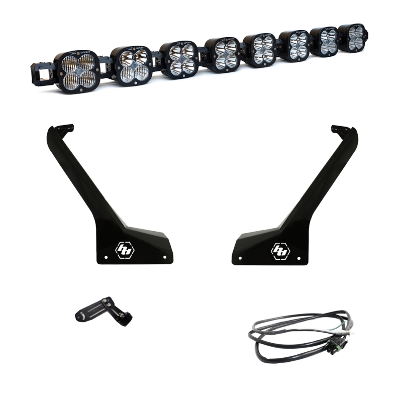 Baja Designs Jeep JL/JT Roof Bar LED Light Kit 8 XL Linkable w/ Upfitter - Baja Designs 447664UP
