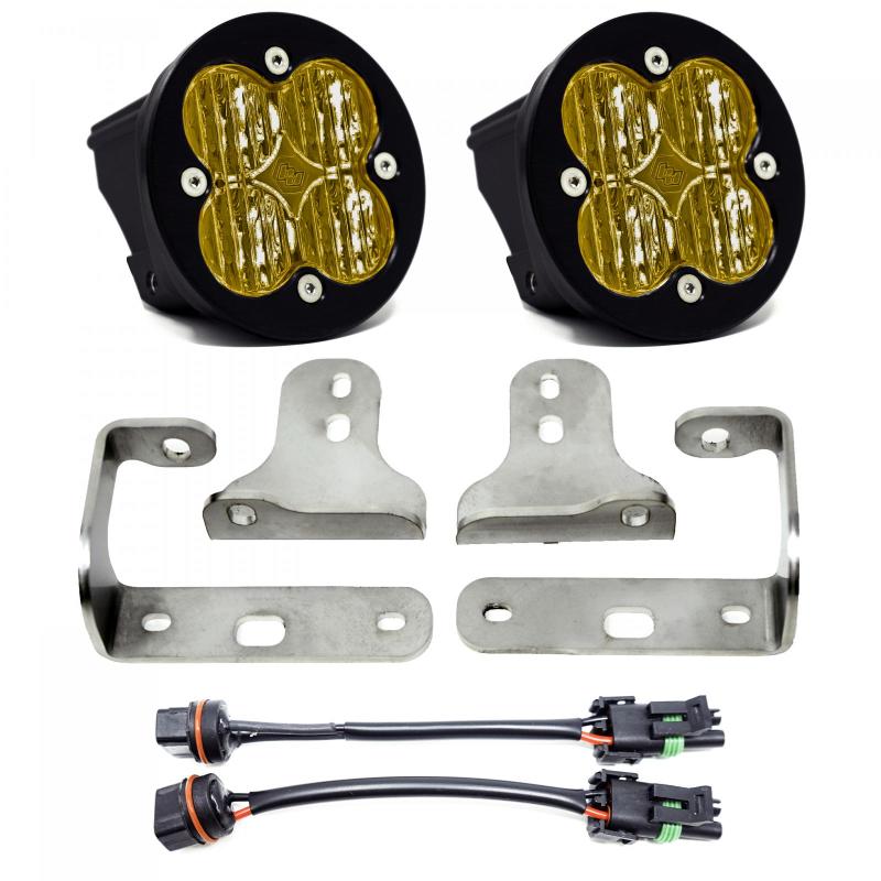 Baja Designs 2018+ Wrangler JL Rubicon Sport Fog Light Pocket Kit - Amber - Baja Designs 447722