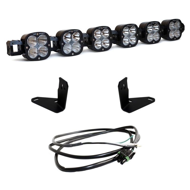 Baja Designs 2021+ Ford Bronco 6 XL Linkable Light Bar Kit Steel Bumper Mount w/Upfitter - Baja Designs 447750UP