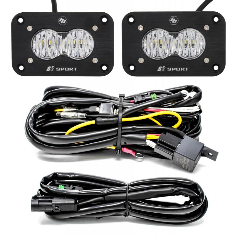 Baja Designs S2 Sport Flush Mount Wide Cornering Pattern LED Work Light Clear Lens Kit - Baja Designs 547807