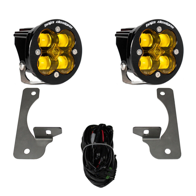 Baja Designs 10 - 18 Jeep JK Rubicon Squadron R SAE Light Kit - Amber - Baja Designs 587525