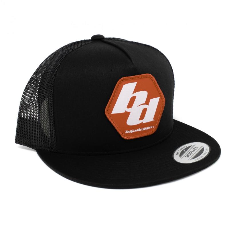 Baja Designs Flexfit Trucker Hat - Black - Black Ops Auto Works