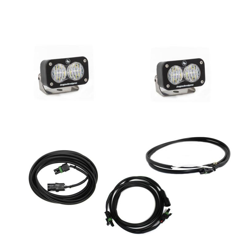 Baja Designs Jeep JL LED Light Kit Reverse Kit w/ Upfitter Dual S2 Sport w/C - Black Ops Auto Works