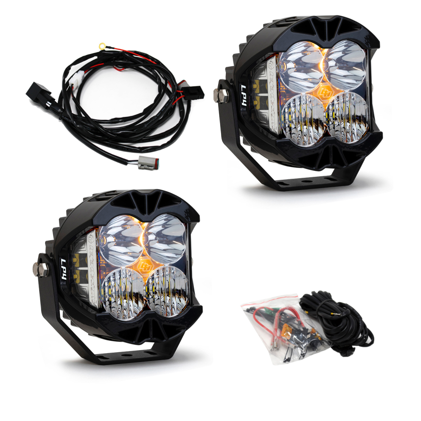 Baja Designs Jeep JL/JT Rubicon Steel Bumper LED Light Kit LP4 w/Upfitter - Black Ops Auto Works