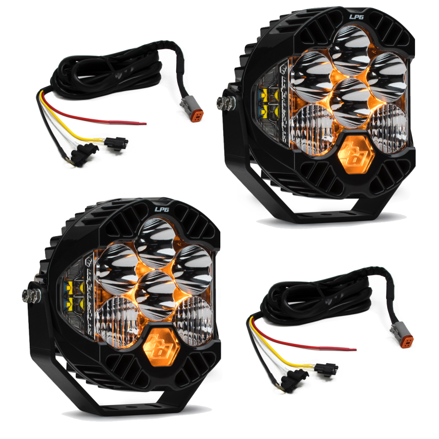 Baja Designs Jeep JL/JT Rubicon Steel Bumper LED Light Kit LP6 w/Upfitter - Black Ops Auto Works