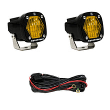 Load image into Gallery viewer, Baja Designs S1 Amber Wide Cornering LED Light w/ Mounting Bracket Pair - Black Ops Auto Works