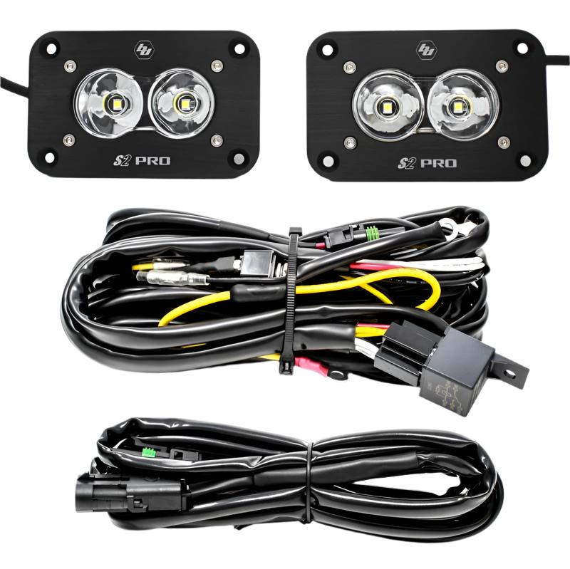 Baja Designs S2 Pro Flush Mount LED Light Pod Kit Work/Scene Pattern - Pair - Black Ops Auto Works