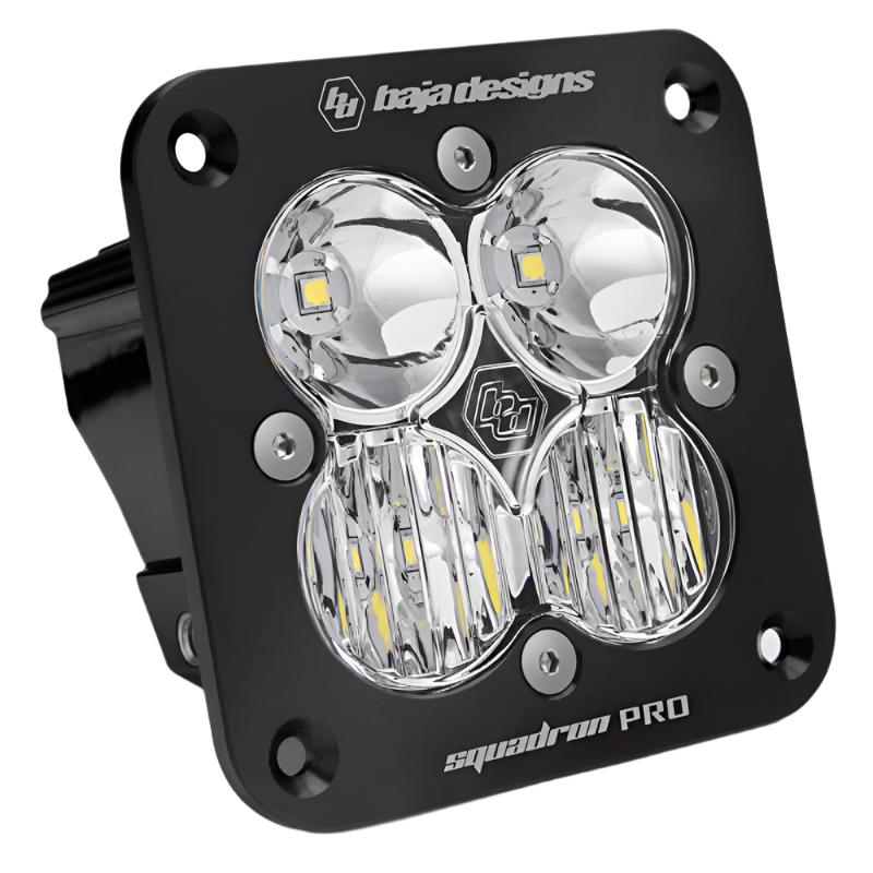 Baja Designs Squadron Pro Driving/Combo Pattern Flush Mount Black LED Light Pod - Clear - Black Ops Auto Works