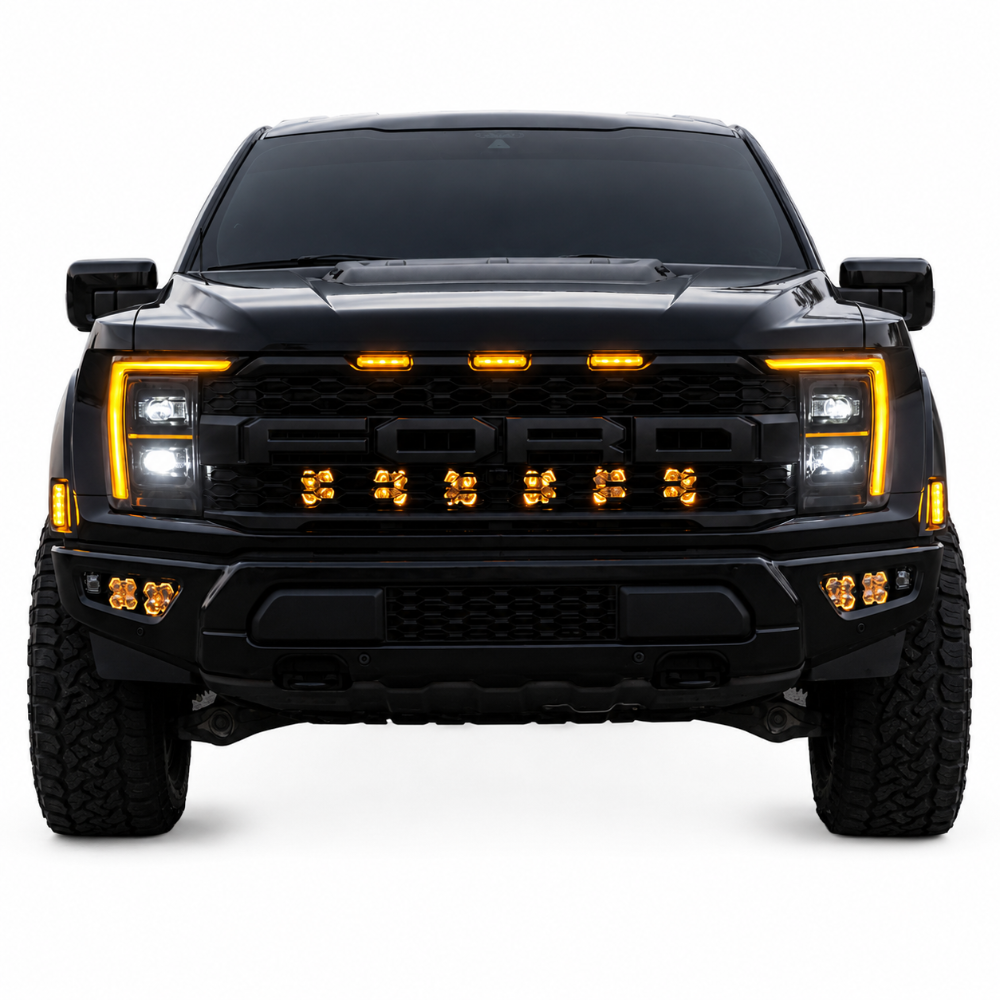 Baja Designs Squadron 2.0 Pro behind grille LED light kit for Ford F-150 Raptor