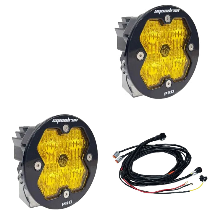 Baja Designs Baja Designs Squadron-R 2.0 Pro LED Wide Cornering (Pair) - Baja Amber