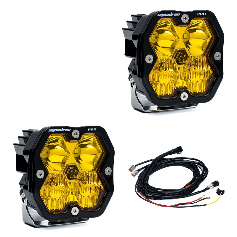 Baja Designs Baja Designs Squadron-R 2.0 Sport LED Driving/Combo (Pair) - Baja Amber