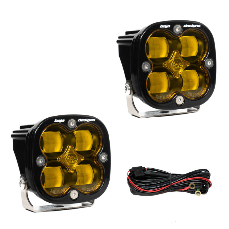 Baja Designs Squadron SAE LED Auxiliary Light Pod Pair - Amber - Black Ops Auto Works