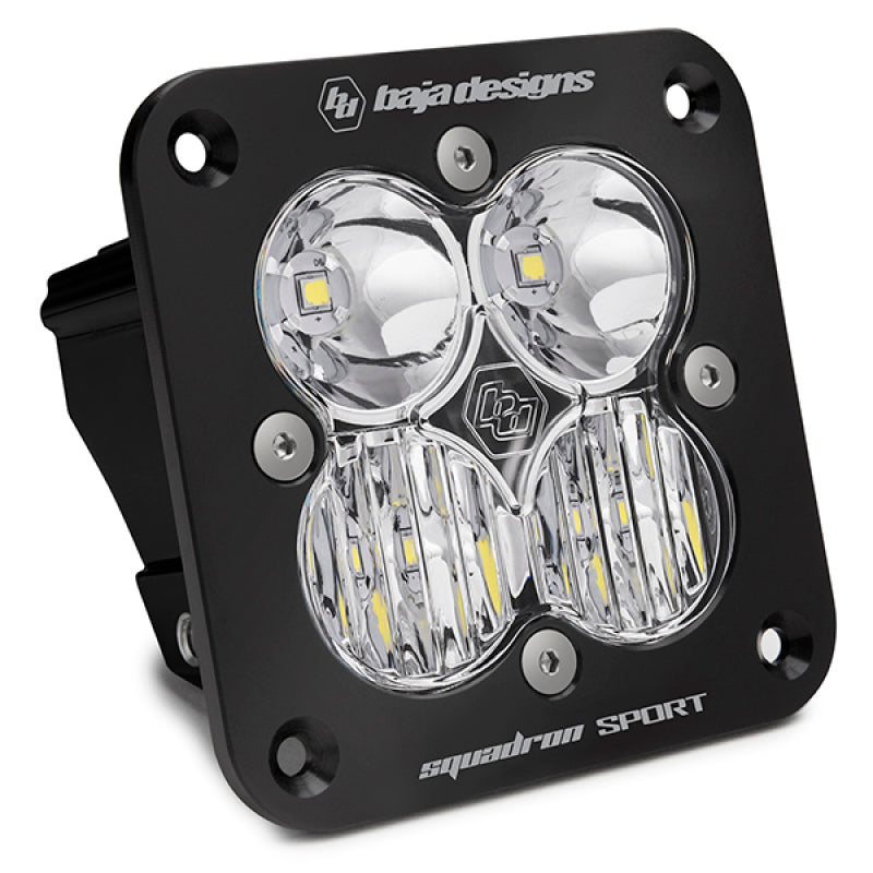Baja Designs Squadron Sport Driving/Combo Pattern Flush Mount Black LED Light Pod - Clear - Black Ops Auto Works