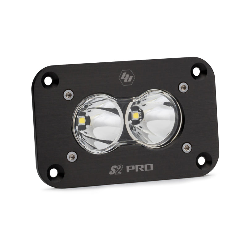 Baja Designs S2 Pro LED Spot Black Flush Mount full view
