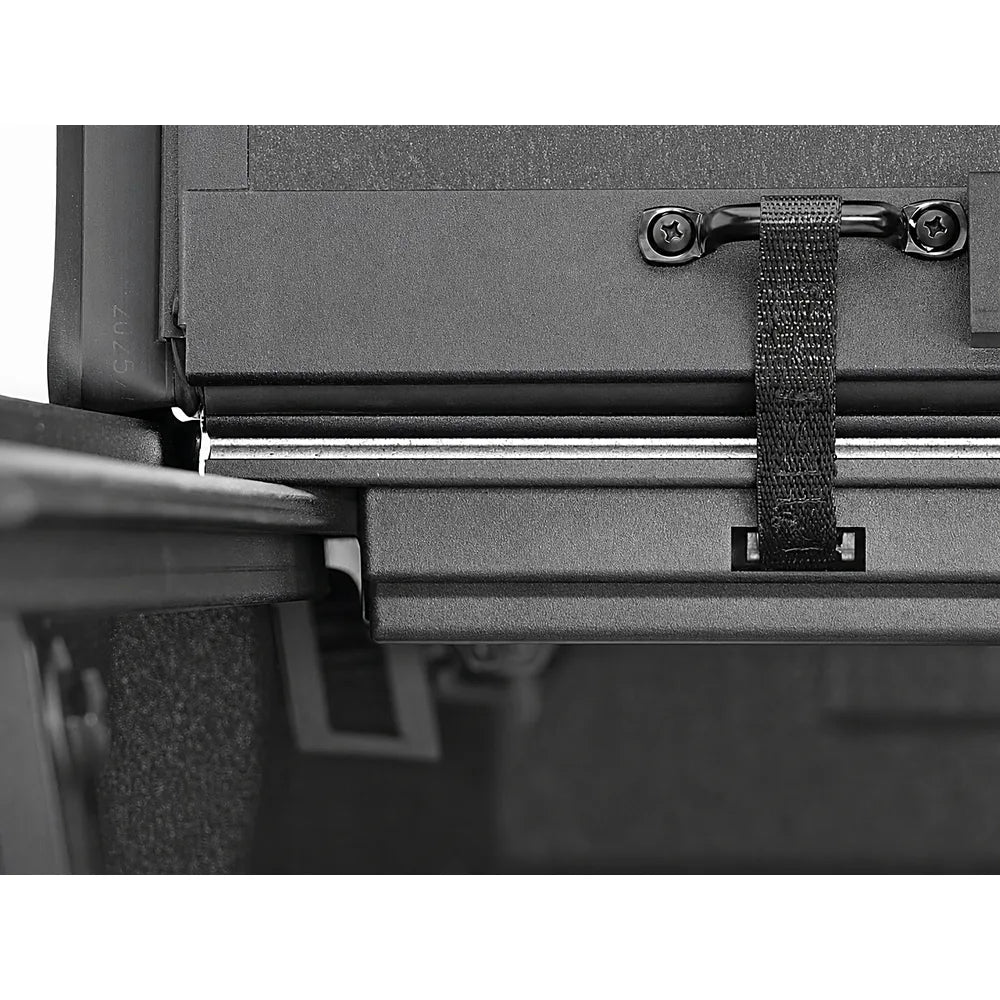 Matte black aluminum panel finish on the BAK 450227 BAKFlip MX4 tonneau cover