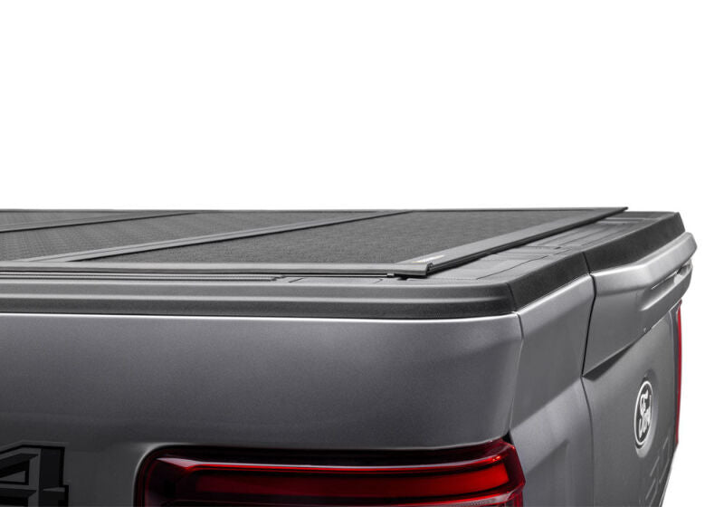 BAKFlip G2 cover closed viewed from the tailgate with taillights visible, 5-foot bed
