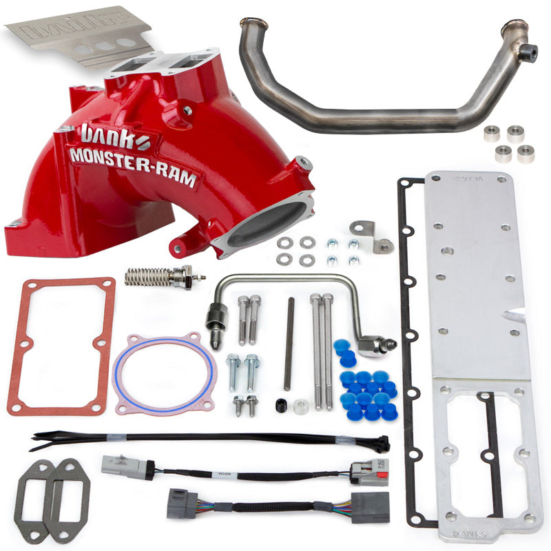 Banks Power 07.5-12 Ram Cab Chassis 6.7L Diesel Monster-Ram Intake System w/Fuel Line - Red Banks Power GBE42806-R