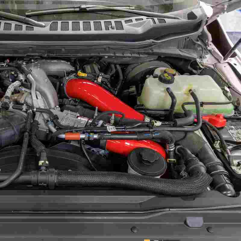 Banks Power 17-26 Ford Super Duty 6.7L Non-HO Boost Tube Kit - Red - Banks Power GBE26008
