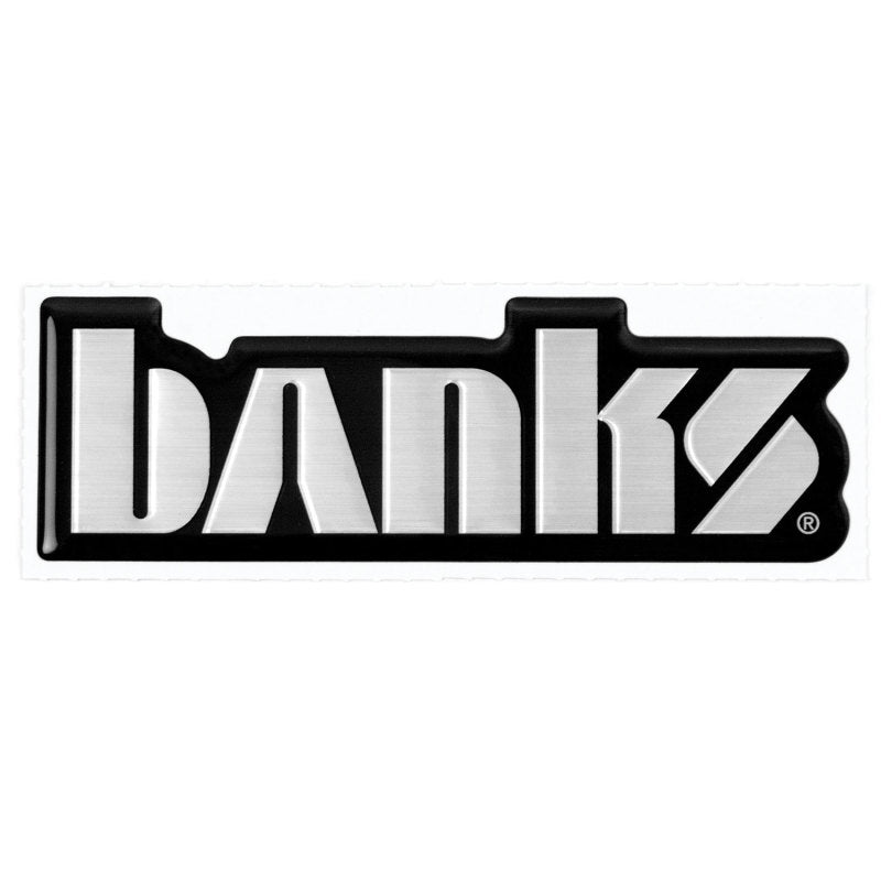 Banks Power Urocal acrylic decal black and silver alternate angle photo