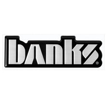 Load image into Gallery viewer, Banks Power Urocal acrylic decal black and silver alternate angle photo