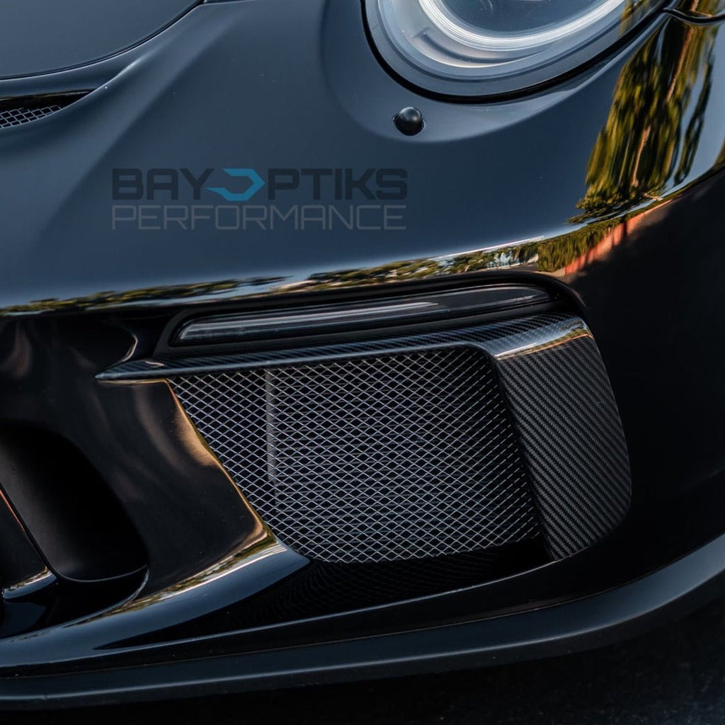 2018-2019 Porsche 991.2 GT3 GT3 RS Carbon Fiber Front Bumper Splitters - BayOptiks 991-Splitter