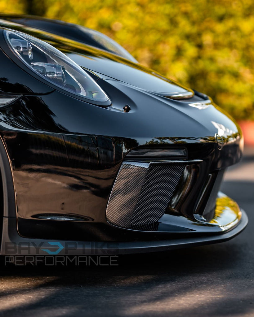 2018-2019 Porsche 991.2 GT3 GT3 RS Carbon Fiber Front Bumper Splitters - BayOptiks 991-Splitter