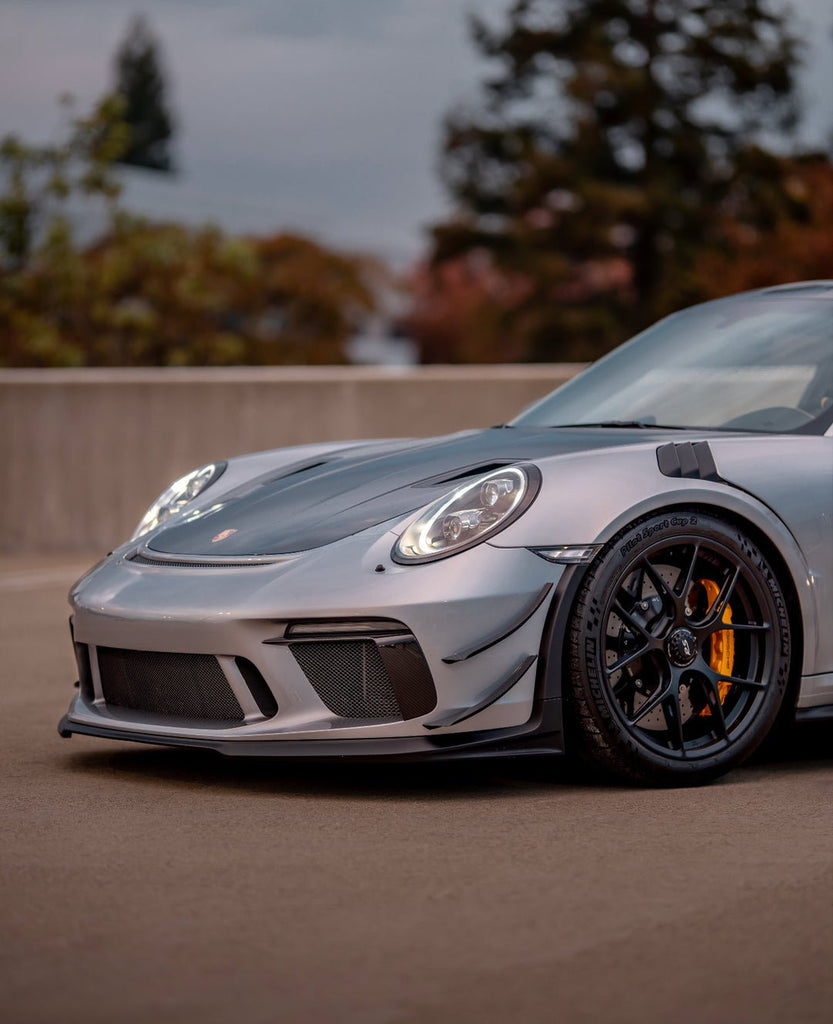 2018-2019 Porsche 991.2 GT3 GT3 RS Carbon Fiber Front Bumper Splitters - BayOptiks 991-Splitter