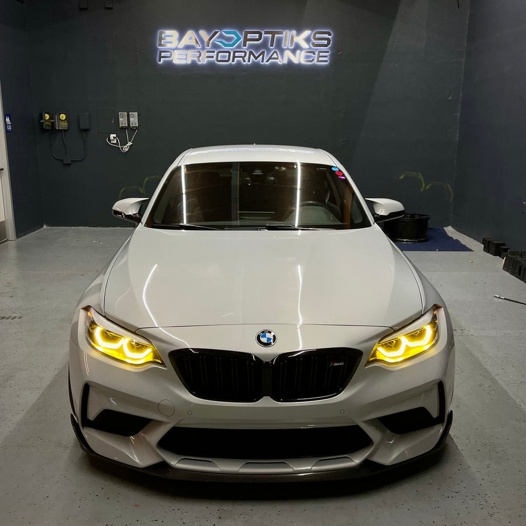 BMW M2 2 Series 2018-21 CSL Yellow Headlight DRL Module Upgrade - BayOptiks DRL-F87-2018