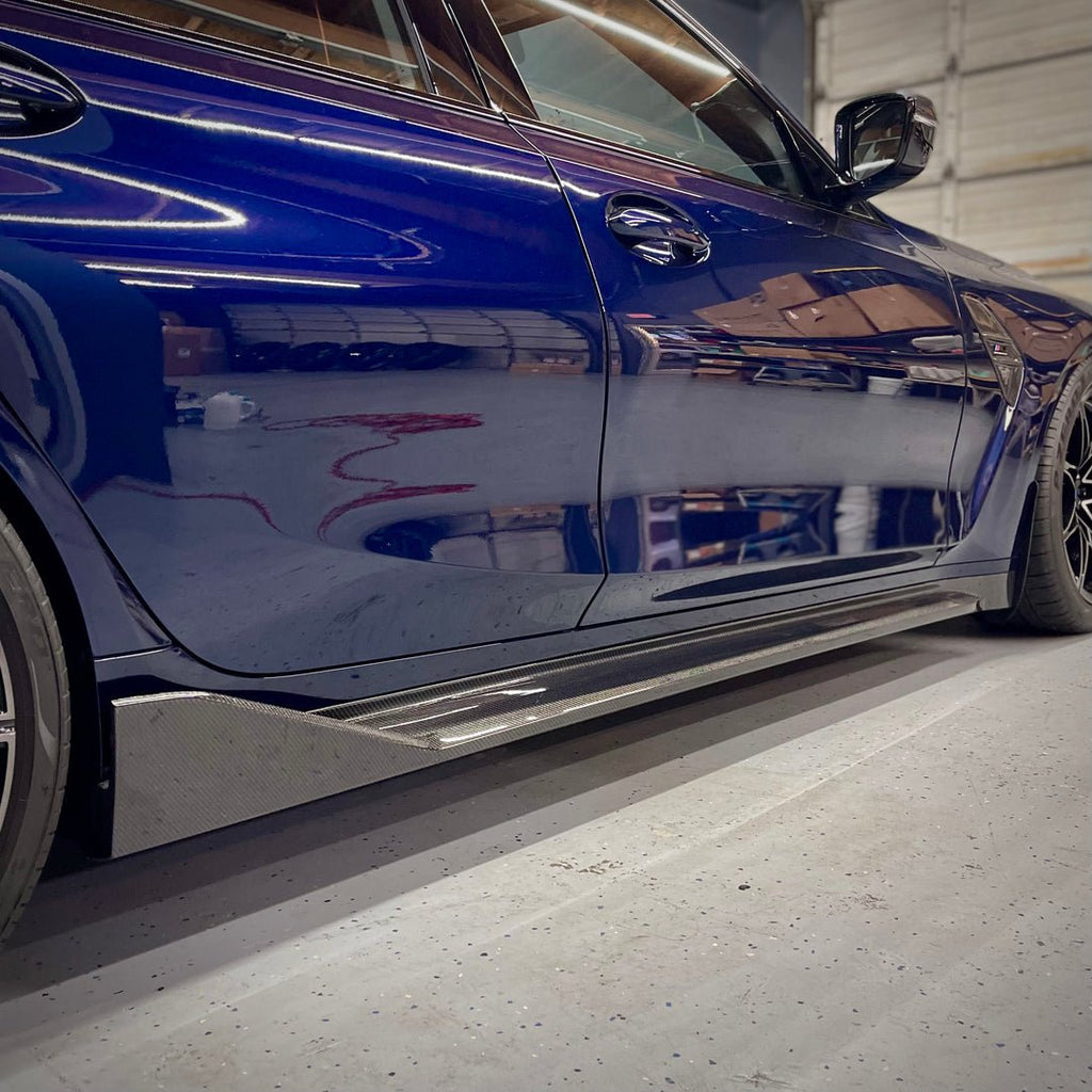 2021-Present BMW M3 M4 Carbon Fiber M Performance Style Side Skirts - BayOptiks G80-M3