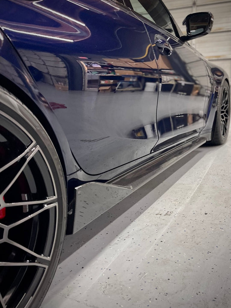2021-Present BMW M3 M4 Carbon Fiber M Performance Style Side Skirts - BayOptiks G80-M3