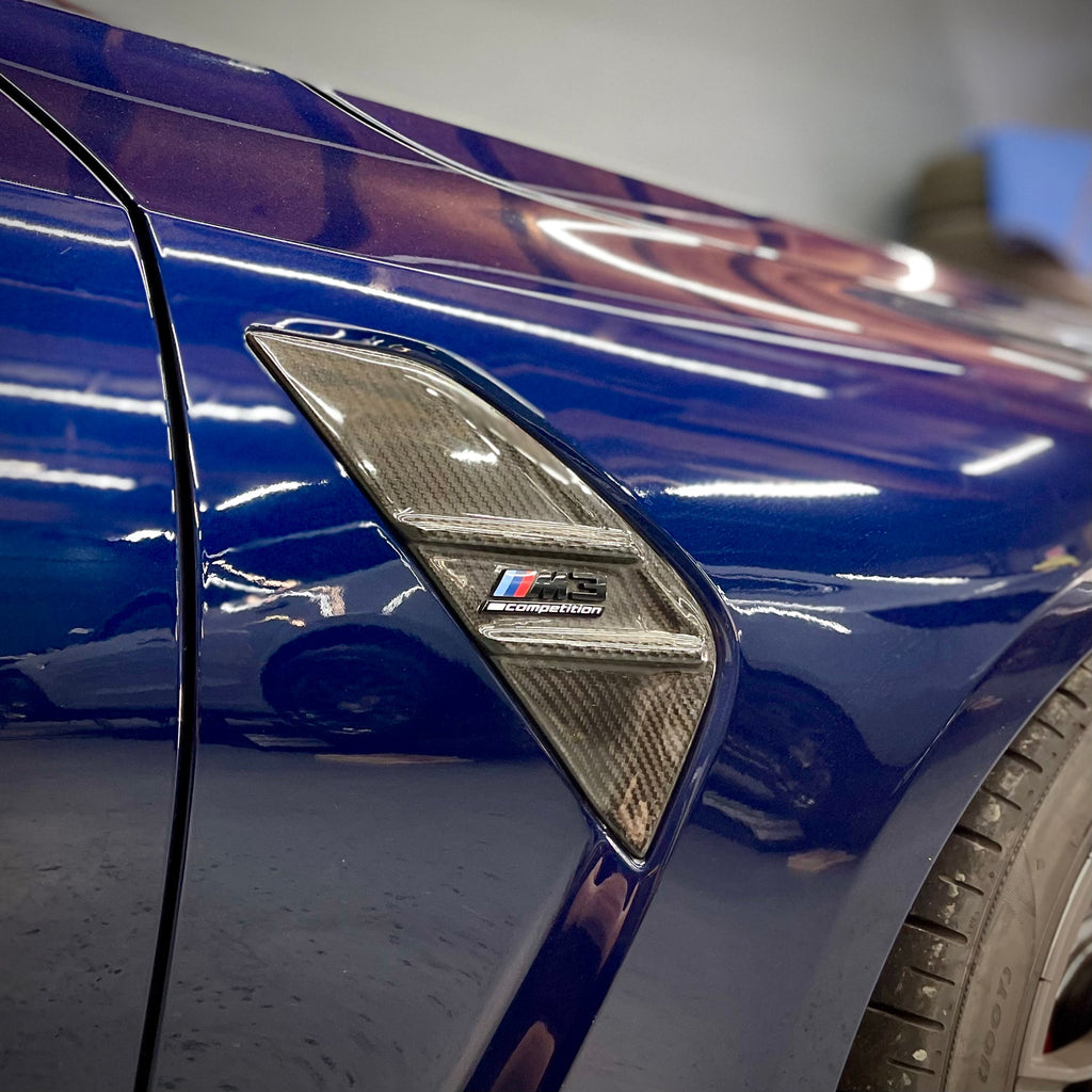 2021-Present BMW M3 M4 Carbon Fiber Air Breather Fender Trim - BayOptiks G8X-M3-Fender